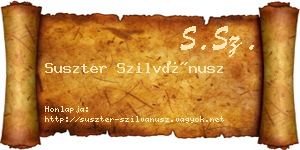 Suszter Szilvánusz névjegykártya